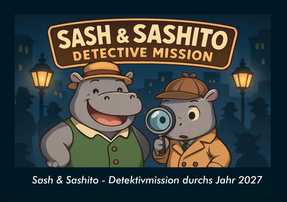 Sash & Sashito - Detektivmission durchs Jahr 2027 Fotokalender DIN A4 - Tobias Schmitt, Kevin Heber