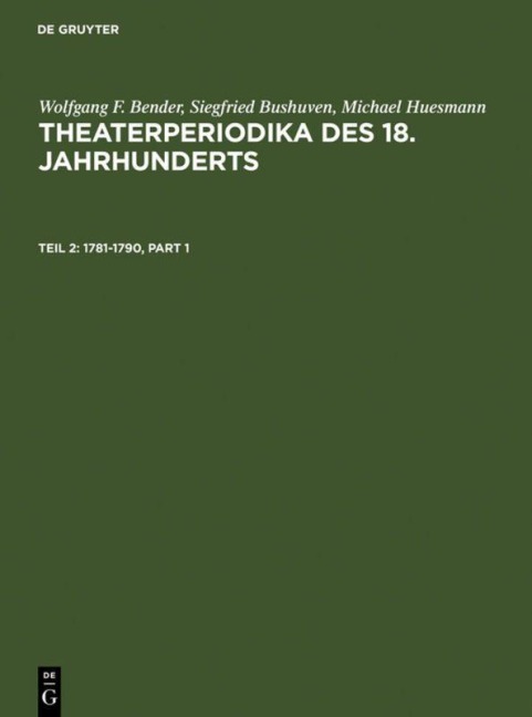 1781-1790 - Wolfgang F. Bender, Michael Huesmann, Siegfried Bushuven