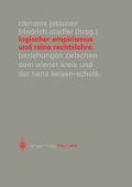 Cover-Bild zum Titel 'Logischer Empirismus und Reine Rechtslehre' von ''