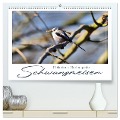 Gefiederte Gartengäste, Schwanzmeisen (hochwertiger Premium Wandkalender 2024 DIN A2 quer), Kunstdruck in Hochglanz - 