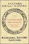 Cover-Bild zum Titel 'La consolazione della filosofia' von 'Severino Boezio'