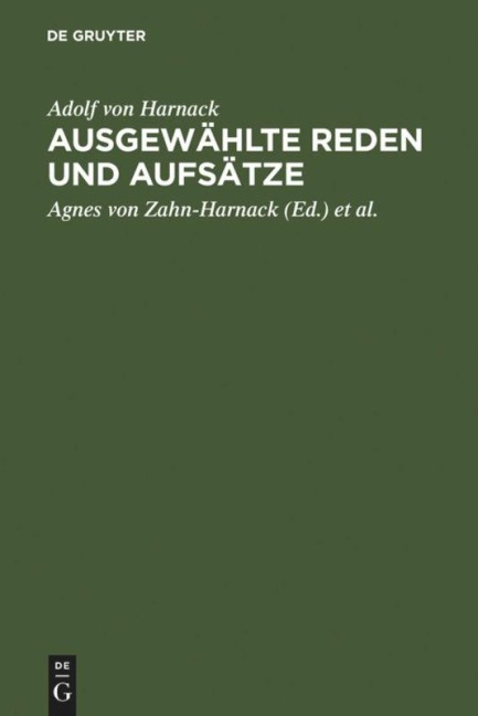 Ausgewählte Reden und Aufsätze - Adolf Von Harnack