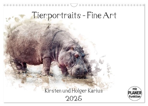 Tierportraits - Fine Art (Wandkalender 2025 DIN A3 quer), CALVENDO Monatskalender - Kirsten Und Holger Karius