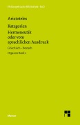Cover-Bild zum Titel 'Organon / Organon. Band 2: Kategorien / Hermeneutik oder vom sprachlichen Ausdruck (De interpretatione)' von 'Aristoteles'