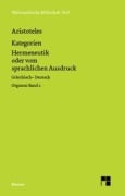 Cover-Bild zum Titel 'Organon / Organon. Band 2: Kategorien / Hermeneutik oder vom sprachlichen Ausdruck (De interpretatione)' von 'Aristoteles'