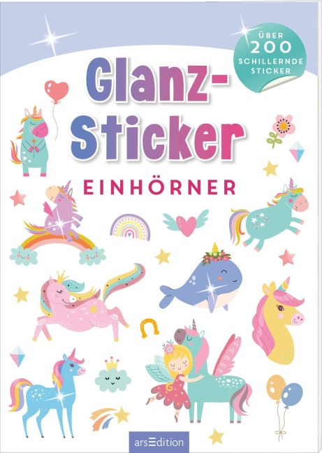 Glanz-Sticker - Einhörner - 