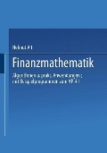 Cover-Bild zum Titel 'Finanzmathematik' von 'Alt Helmut'
