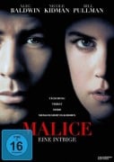 Cover-Bild zum Titel 'Malice - Eine Intrige' von 'Aaron Sorkin, Jonas McCord, Scott Frank, Jerry Goldsmith'
