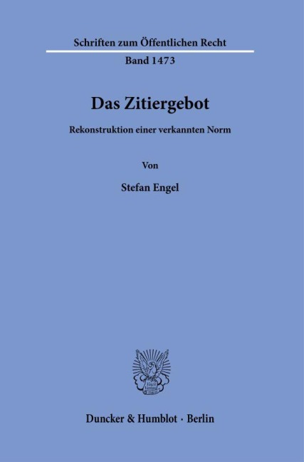 Das Zitiergebot. - Stefan Engel