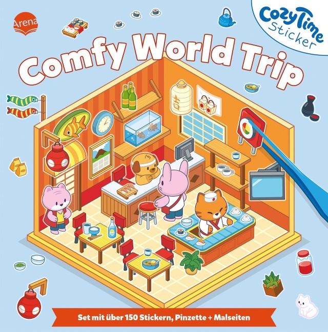 Cozy Time Sticker. Comfy World Trip - 