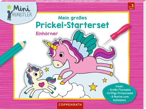 Mein großes Prickel-Starterset: Einhörner - 