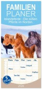 Familienplaner 2026 - Islandpferde - Die süßen Pferde im Norden. mit 5 Spalten (Wandkalender, 21 x 45 cm) CALVENDO - M. Scott