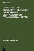 Cover-Bild zum Titel 'BEVATON - Berliner Verfahren zur auditiven Tonhöhenanalyse' von ''