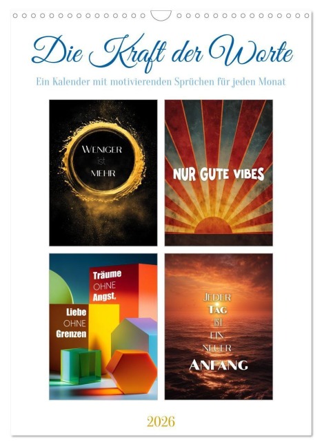 Die Kraft der Worte (Wandkalender 2026 DIN A3 hoch), CALVENDO Monatskalender - Steffen Gierok-Latniak