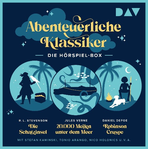 Abenteuerliche Klassiker - Die Hörspiel-Box. Die Schatzinsel, 20.000 Meilen unter dem Meer, Robinson Crusoe - Jules Verne, Robert Louis Stevenson, Daniel Defoe