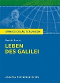Cover-Bild zum Titel 'Leben des Galilei von Bertolt Brecht. Textanalyse und Interpretation mit ausführlicher Inhaltsangabe und Abituraufgaben mit Lösungen.' von 'Bertolt Brecht'