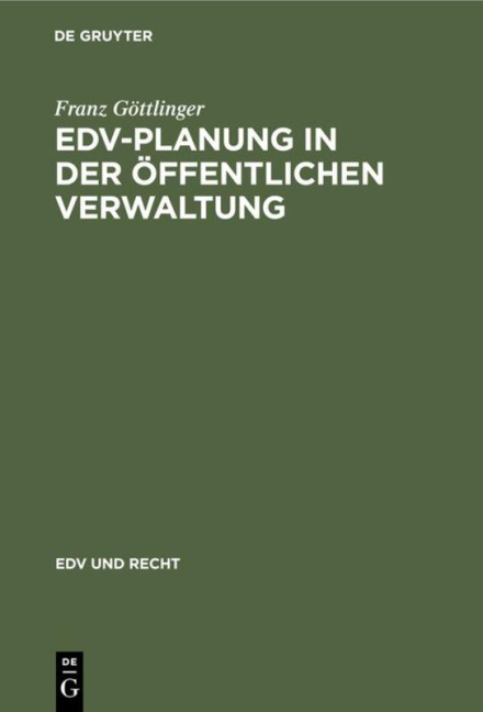 EDV-Planung in der Öffentlichen Verwaltung - Franz Göttlinger