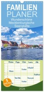 Familienplaner 2026 - Wunderschöne Mecklenburgische Seenplatte mit 5 Spalten (Wandkalender, 21 x 45 cm) CALVENDO - Gisela Kruse