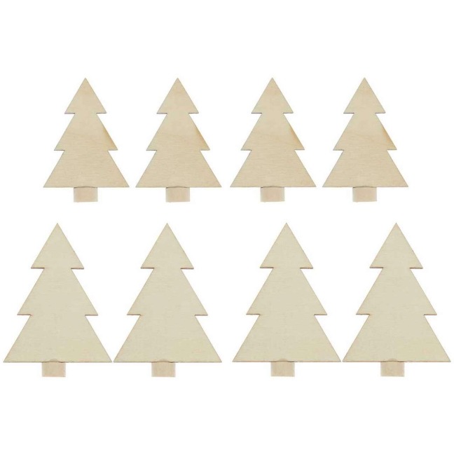Holzfiguren für Adventskranz, Tanne natur, - 