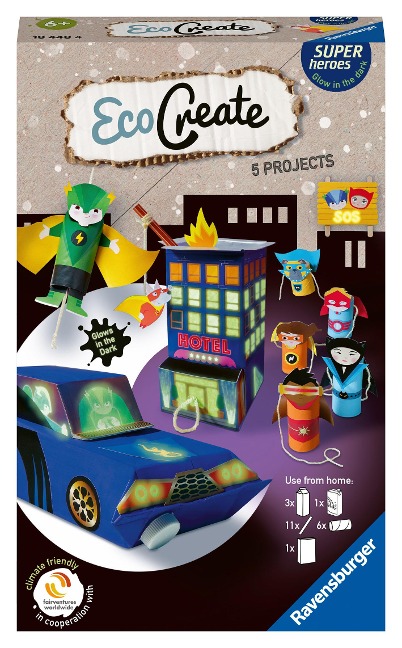 Ravensburger EcoCreate 18448 - Superheroes - Kinder ab 6 Jahren - 