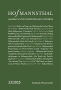 Cover-Bild zum Titel 'Hofmannsthal. Jahrbuch zur europäischen Moderne 33 | 2025' von ''