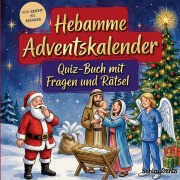 Cover-Bild zum Titel 'Hebamme-Adventskalender: Quiz-Buch mit Fragen und Rätsel' von 'Schlauvento Interactive'