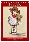 Erste Liebe - Teddybären auf alten Ansichtskarten (Tischkalender 2026 DIN A5 hoch), CALVENDO Monatskalender - Henning von Löwis of Menar