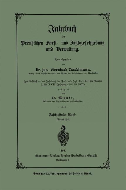 Jahrbuch der preußischen Forst- und Jagdgesetzgebung und Verwaltung - 