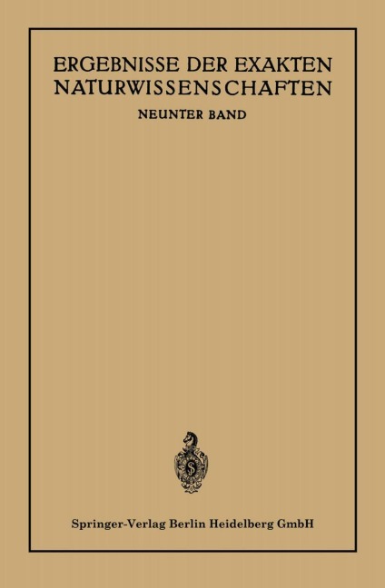 Ergebnisse der Exakten Naturwissenschaften - August Julius Bartels