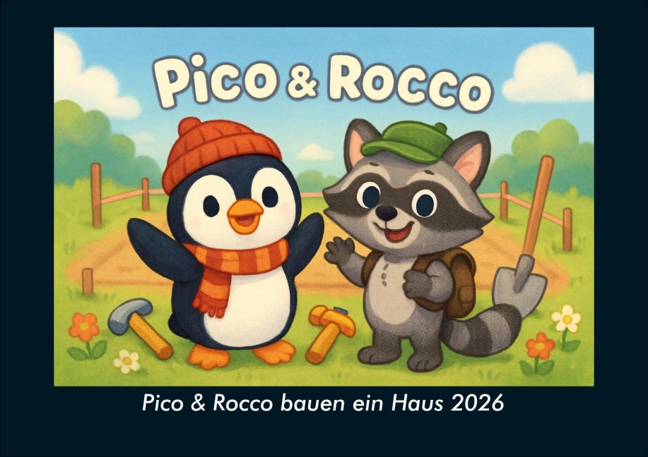 Pico & Rocco bauen ein Haus 2026 Fotokalender DIN A4 - Kevin Heber, Tobias Schmitt