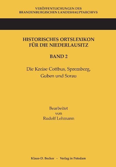 Historisches Ortslexikon für die Niederlausitz - 