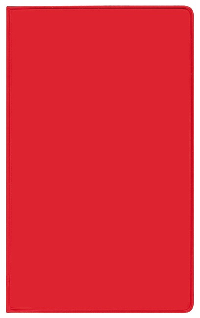 Taschenkalender Saturn Leporello PVC rot 2026 - 