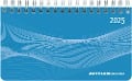 Querkalender Mini PP-Einband blau 2025 - Tisch-Kalender - Büro-Planer 15,6x9 cm - 1 Woche 2 Seiten - Ringbindung - Zettler - 