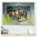 Pferde Vom Minishetty bis zum Kaltblut (hochwertiger Premium Wandkalender 2024 DIN A2 quer), Kunstdruck in Hochglanz - Angelika Beuck
