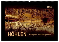 Cover-Bild zum Titel 'Höhlen, Stalaktiten und Stalagmiten (Wandkalender 2026 DIN A2 quer), CALVENDO Monatskalender' von 'Peter Roder'