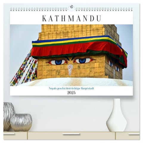 KATHMANDU, Nepals Hauptstadt (hochwertiger Premium Wandkalender 2025 DIN A2 quer), Kunstdruck in Hochglanz - Ulrich Senff