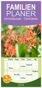Cover-Bild zum Titel 'Familienplaner 2026 - Orchidaceae - Orchideen mit 5 Spalten (Wandkalender, 21 x 45 cm) CALVENDO' von 'Peter Schickert'