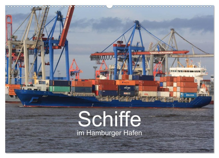 Schiffe im Hamburger Hafen (Wandkalender 2026 DIN A2 quer), CALVENDO Monatskalender - Andre Simonsen Hamborg-Foto