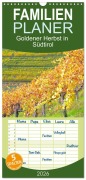 Cover-Bild zum Titel 'Familienplaner 2026 - Goldener Herbst in Südtirol mit 5 Spalten (Wandkalender, 21 x 45 cm) CALVENDO' von 'Lars Nullmeyer'