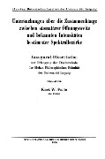Untersuchungen über die Zusammenhänge zwischen stomatärer Öffnungsweite und bekannten Intensitäten bestimmter Spektralbezirke - Kurt W. Paetz