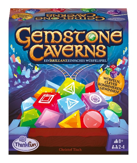 Thinkfun - 76605 - Gemstone Caverns - Das Roll & Write Strategiespiel - 