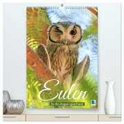 Cover-Bild zum Titel 'Eulen: In die Augen geschaut (hochwertiger Premium Wandkalender 2026 DIN A2 hoch), Kunstdruck in Hochglanz' von 'Calvendo Calvendo'