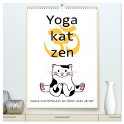 Cover-Bild zum Titel 'Yogakatzen - ganz entspannt im Hier und Jetzt (hochwertiger Premium Wandkalender 2026 DIN A2 hoch), Kunstdruck in Hochglanz' von 'Christine B-B Müller'