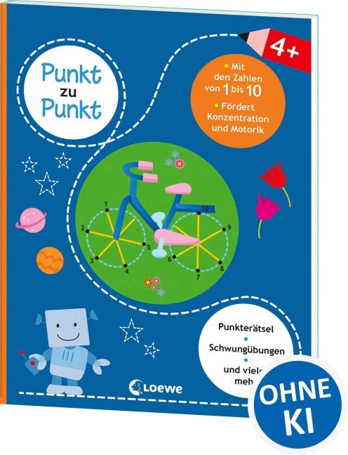 Punkt zu Punkt - Mit den Zahlen von 1 bis 10 (blau) - 