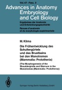 Cover-Bild zum Titel 'Die Frühentwicklung des Schultergürtels und des Brustbeins bei den Monotremen (Mammalia: Prototheria)' von 'M. Klima'