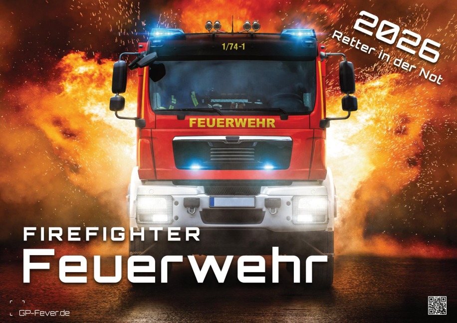 FIREFIGHTER - Retter in der Not - Feuerwehr - 2026 - Kalender DIN A3 - 