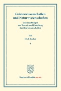 Cover-Bild zum Titel 'Geisteswissenschaften und Naturwissenschaften' von 'Erich Becher'