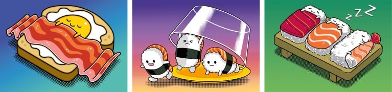 Cover-Bild zum Titel 'Minipuzzle-Trio 100 Teile - Kawaii Breakfast, Lunch & Dinner' von ''