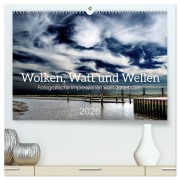 Cover-Bild zum Titel 'Wolken, Watt und Wellen. Fotografische Impressionen vom Jadebusen. (hochwertiger Premium Wandkalender 2026 DIN A2 quer), Kunstdruck in Hochglanz' von 'Gerhard Kühn'