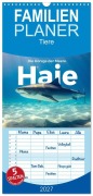 Cover-Bild zum Titel 'Familienplaner 2027 - Haie - Könige der Meere. mit 5 Spalten (Wandkalender, 21 x 45 cm) CALVENDO' von 'M. Scott'